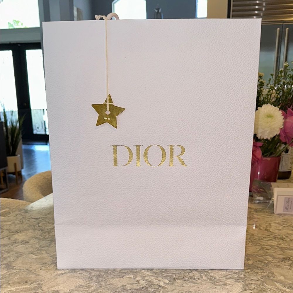 ✨ Dior Shopping Bag with Charm - 14” x 17” x 6.75”